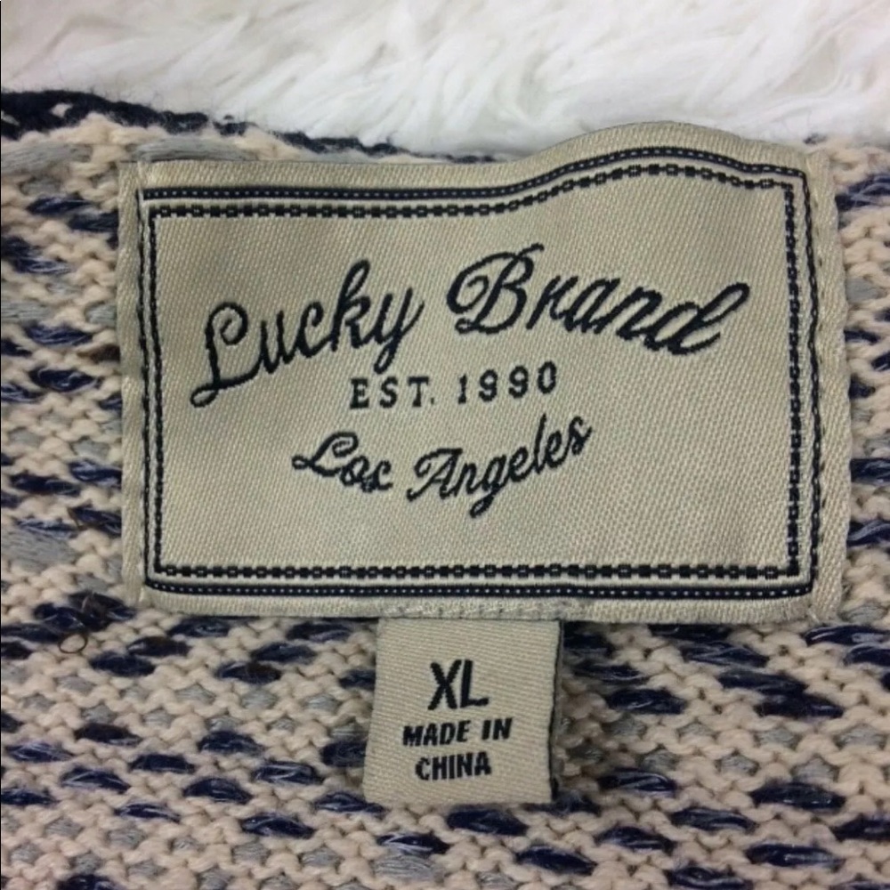 ❌SOLD❌Lucky Brand Aztec print Open Front Sweater - Picture 3 of 3